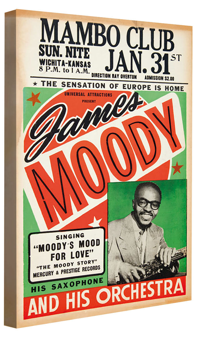 James Moody-concerts, print-Canvas Print - 20 mm Frame-40 x 60 cm-BLUE SHAKER