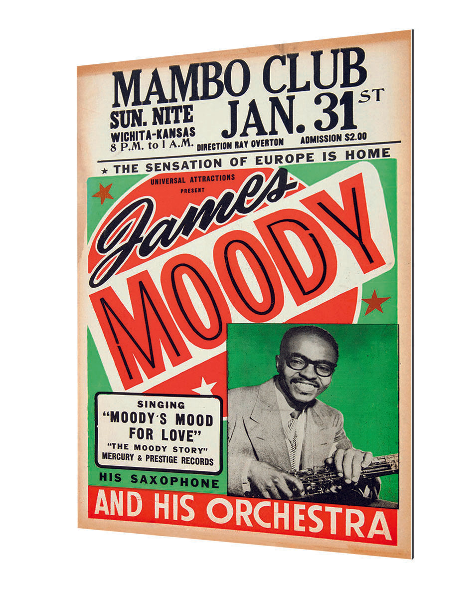 James Moody-concerts, print-Alu Dibond 3mm-40 x 60 cm-BLUE SHAKER