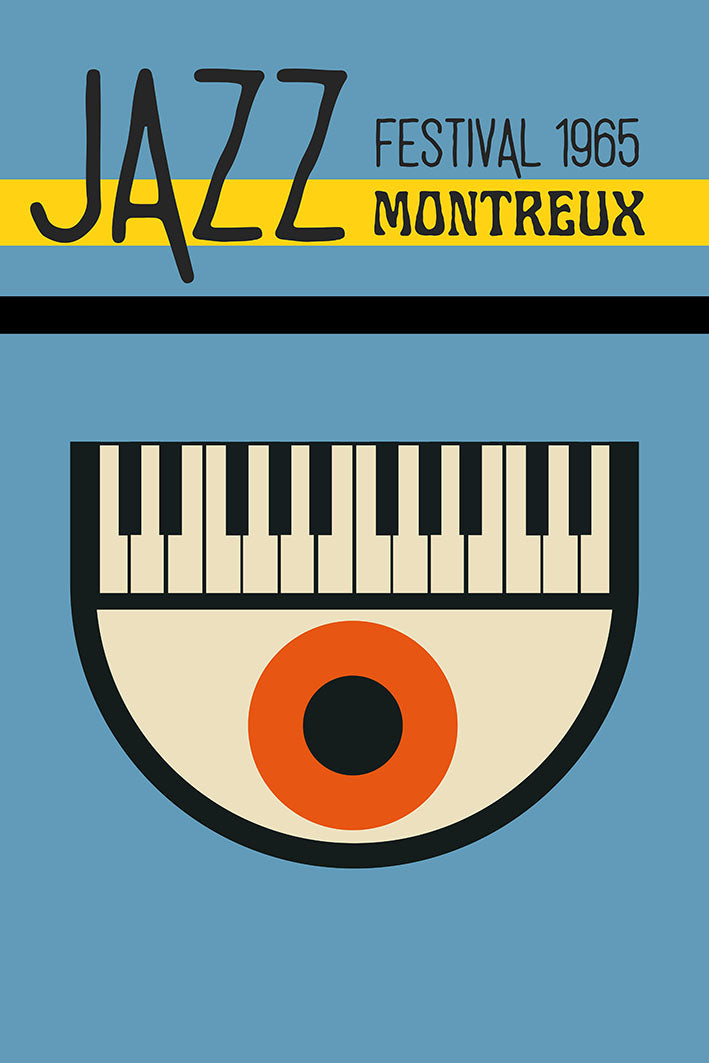 Jazz Festival Montreux 1965-concerts, print-Print-30 x 40 cm-BLUE SHAKER