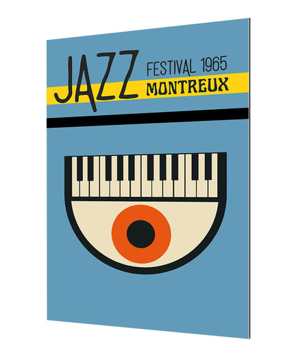 Jazz Festival Montreux 1965-concerts, print-Alu Dibond 3mm-40 x 60 cm-BLUE SHAKER
