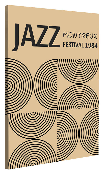 Jazz Festival Montreux 1984-concerts, print-Canvas Print - 20 mm Frame-50 x 75 cm-BLUE SHAKER