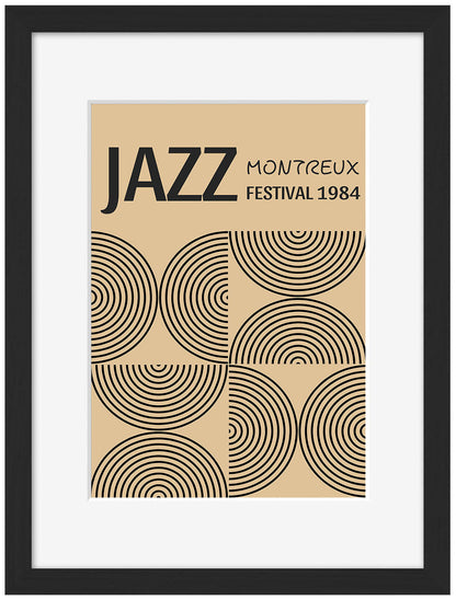 Jazz Festival Montreux 1984-concerts, print-Framed Print-30 x 40 cm-BLUE SHAKER