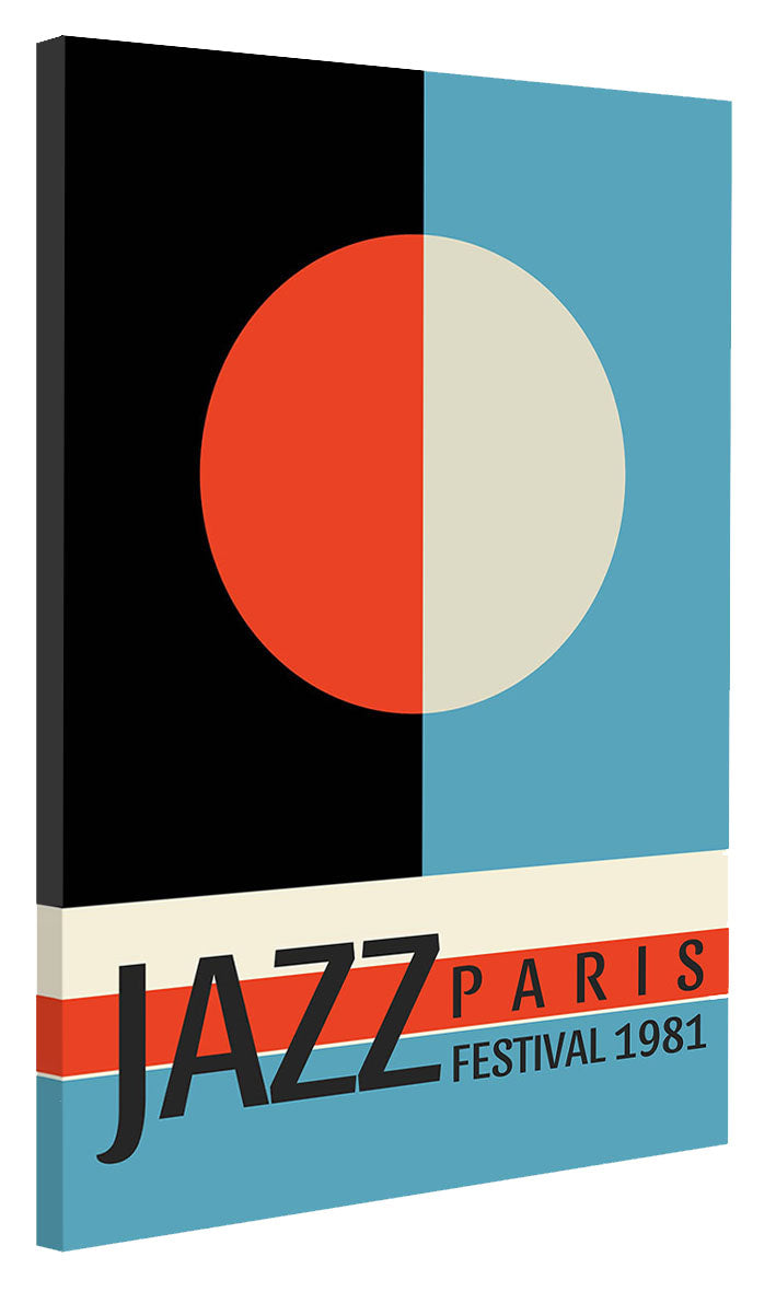 Jazz Festival Paris 1981-concerts, print-Canvas Print - 20 mm Frame-50 x 75 cm-BLUE SHAKER