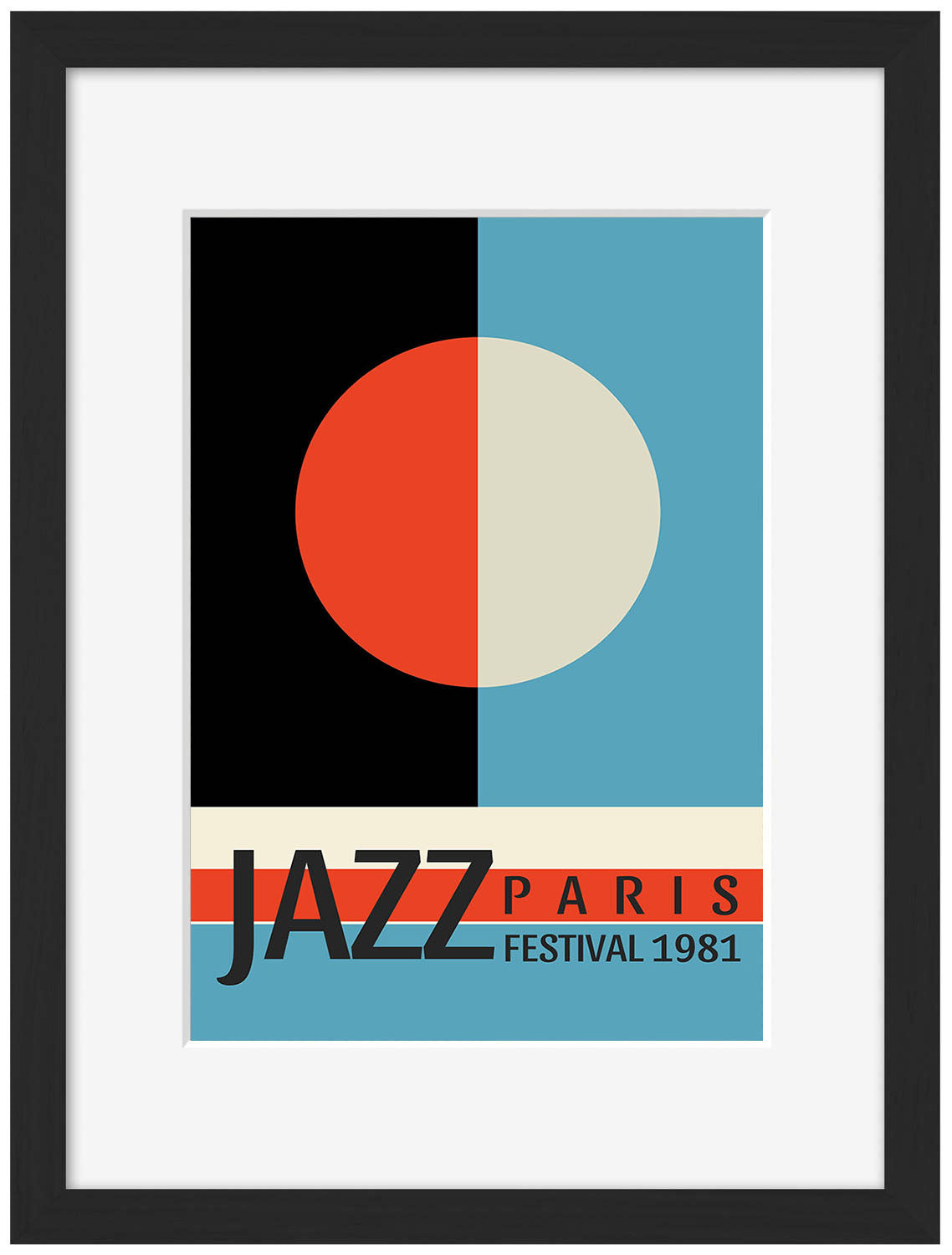 Jazz Festival Paris 1981-concerts, print-Framed Print-30 x 40 cm-BLUE SHAKER