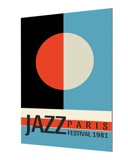 Jazz Festival Paris 1981-concerts, print-Alu Dibond 3mm-40 x 60 cm-BLUE SHAKER