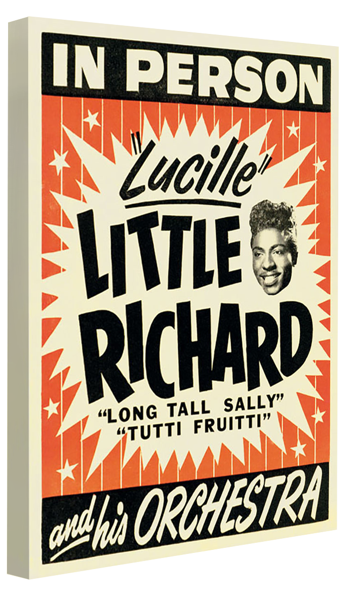 Little Richard-concerts, print-Canvas Print - 20 mm Frame-40 x 60 cm-BLUE SHAKER