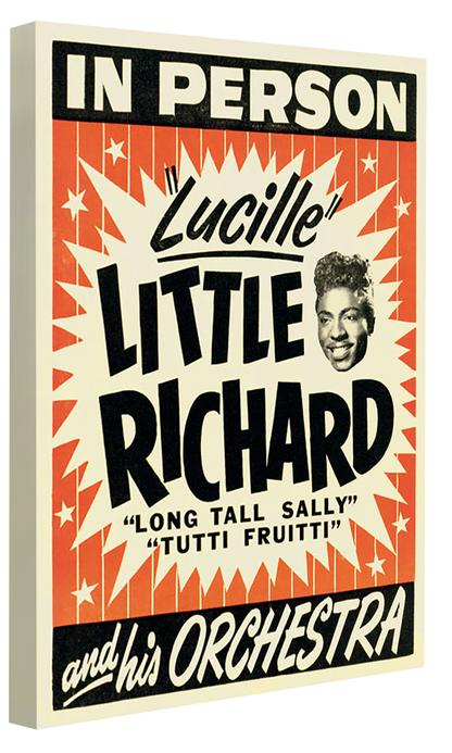 Little Richard-concerts, print-Canvas Print - 20 mm Frame-40 x 60 cm-BLUE SHAKER