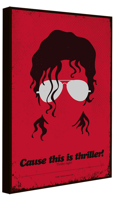 Mickael Jackson - Cause this is Thriller-concerts, print-Canvas Print - 20 mm Frame-50 x 75 cm-BLUE SHAKER
