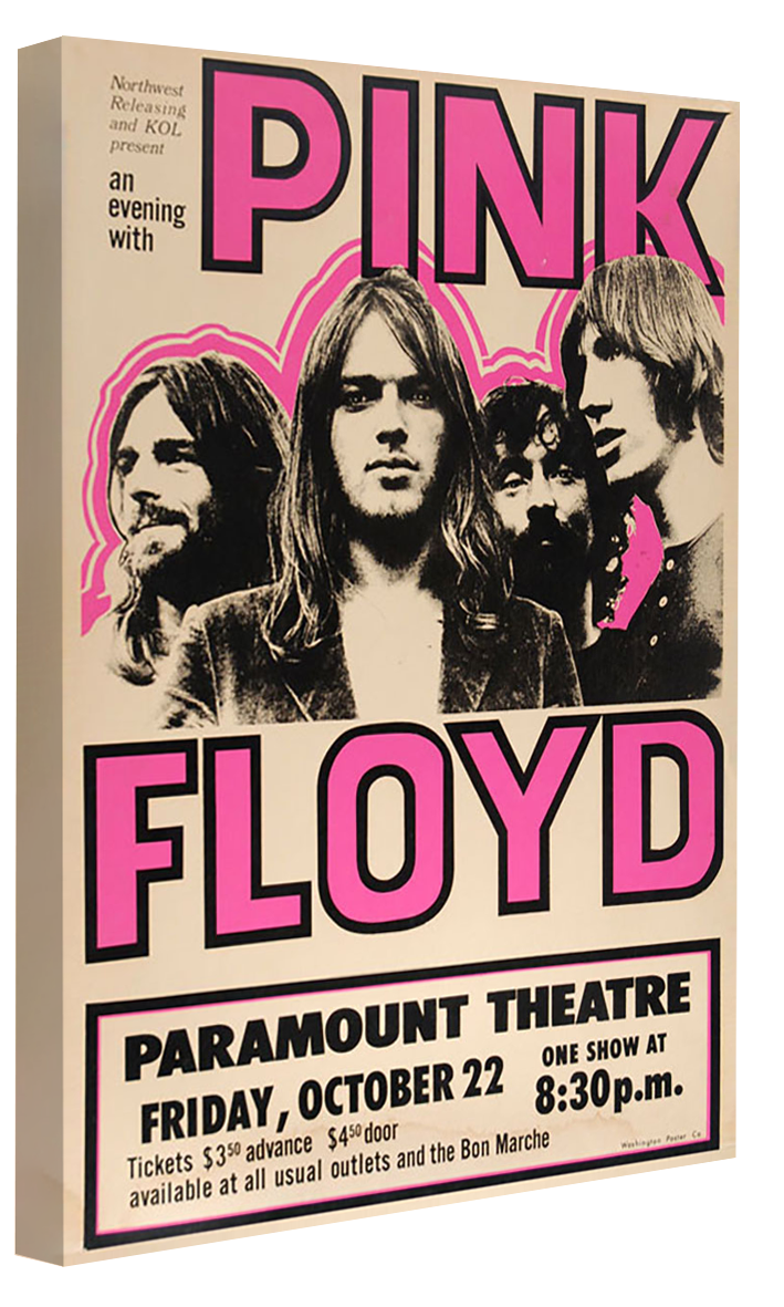 Pink Floyd – Paramount Theatre-concerts, print-Canvas Print - 20 mm Frame-50 x 75 cm-BLUE SHAKER