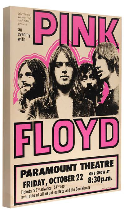 Pink Floyd – Paramount Theatre-concerts, print-Canvas Print - 20 mm Frame-50 x 75 cm-BLUE SHAKER