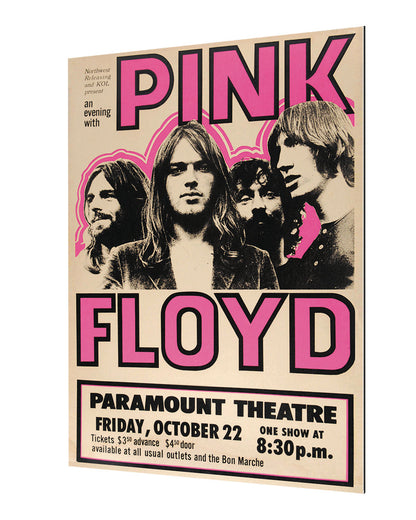 Pink Floyd – Paramount Theatre-concerts, print-Alu Dibond 3mm-40 x 60 cm-BLUE SHAKER