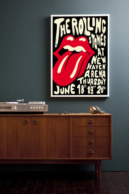 Rolling Stones New Haven Arena-concerts, print-BLUE SHAKER