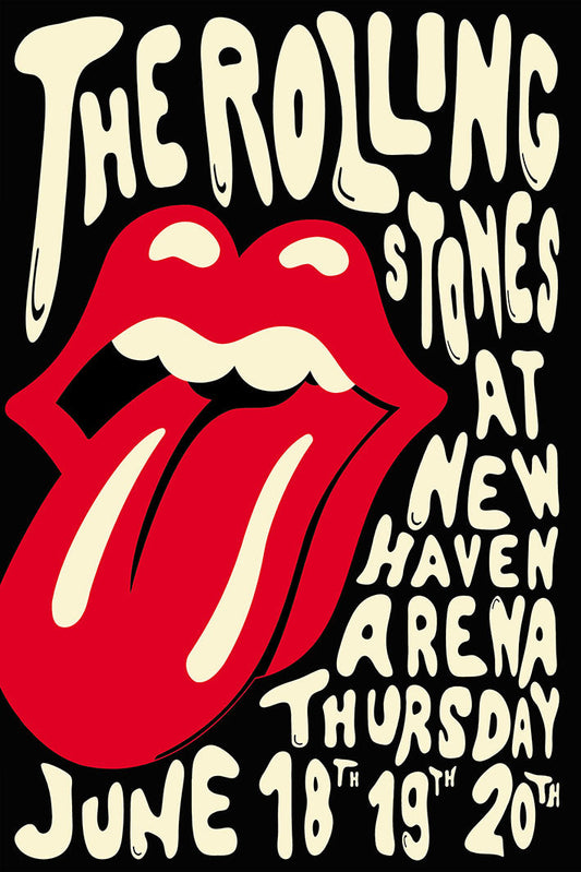 Rolling Stones New Haven Arena-concerts, print-Print-30 x 40 cm-BLUE SHAKER