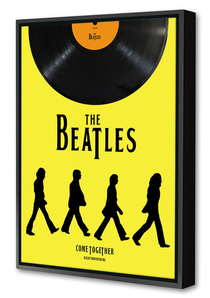 The Beatles Come Together-concerts, print-Canvas Print with Box Frame-40 x 60 cm-BLUE SHAKER