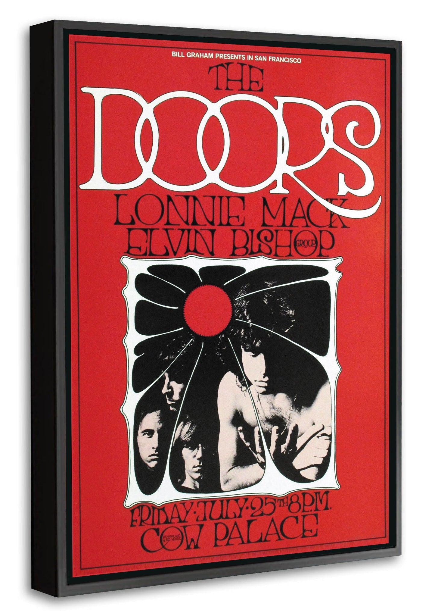 The Doors – Cow Palace-concerts, print-Canvas Print with Box Frame-40 x 60 cm-BLUE SHAKER