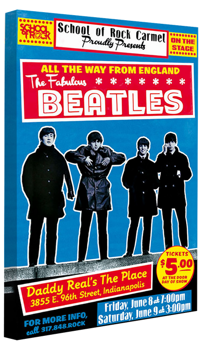 The Fabulous Beatles-concerts, print-Canvas Print - 20 mm Frame-40 x 60 cm-BLUE SHAKER