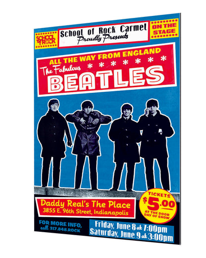 The Fabulous Beatles-concerts, print-Alu Dibond 3mm-40 x 60 cm-BLUE SHAKER