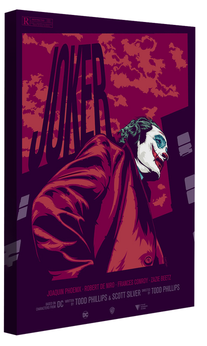 Joker Movie-cranio, print-Canvas Print - 20 mm Frame-50 x 75 cm-BLUE SHAKER