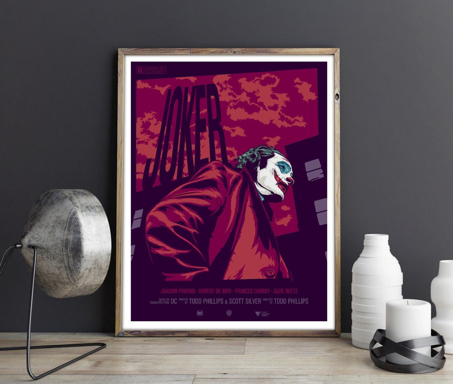 Joker Movie-cranio, print-BLUE SHAKER
