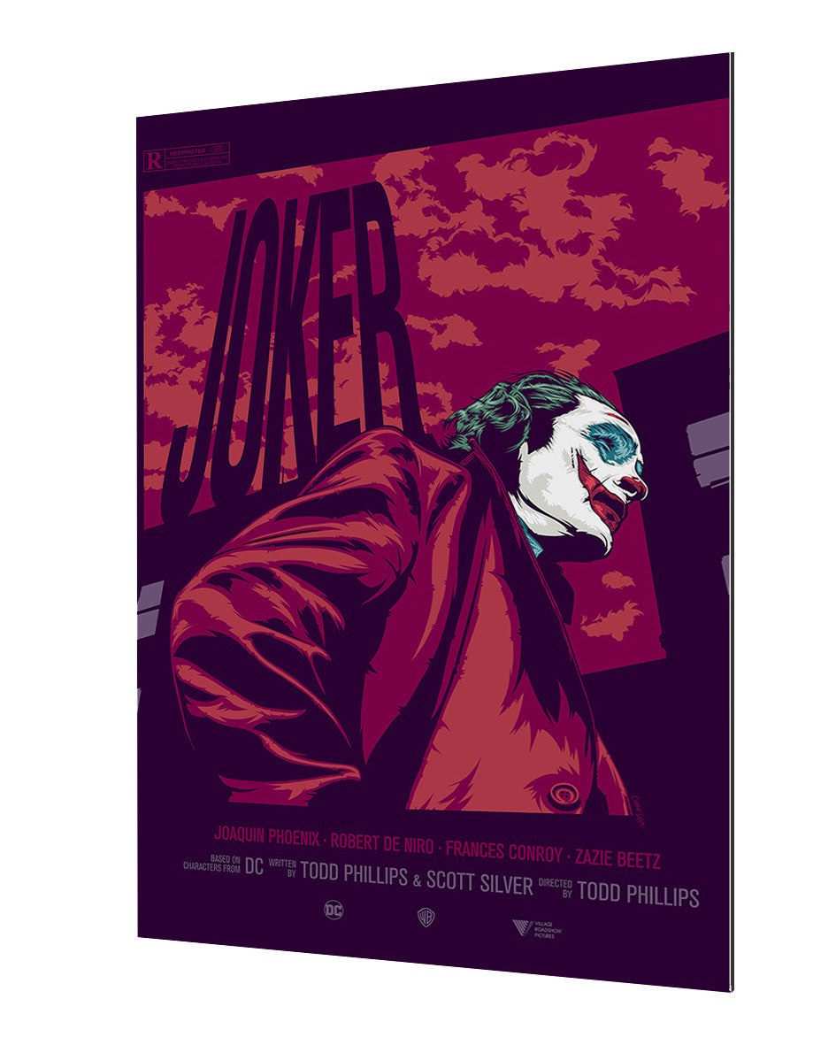 Joker Movie-cranio, print-Alu Dibond 3mm-40 x 60 cm-BLUE SHAKER