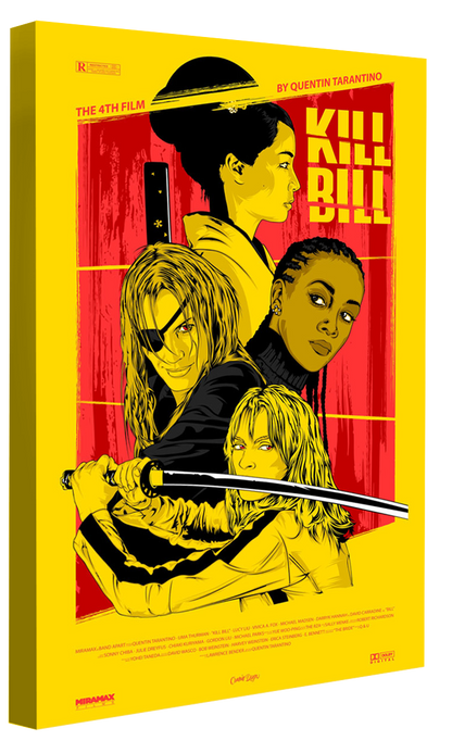 Kill Bill Movie-cranio, print-Canvas Print - 20 mm Frame-50 x 75 cm-BLUE SHAKER