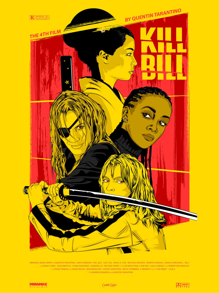 Kill Bill Movie-cranio, print-Print-30 x 40 cm-BLUE SHAKER