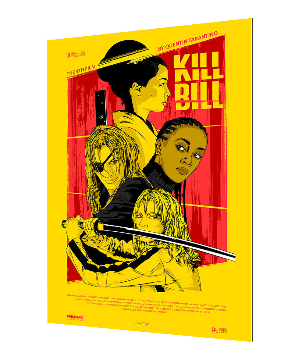 Kill Bill Movie-cranio, print-Alu Dibond 3mm-40 x 60 cm-BLUE SHAKER