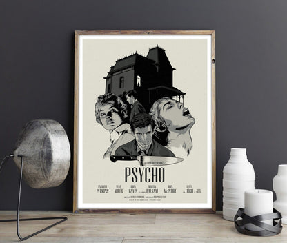Psycho Movie-cranio, print-BLUE SHAKER