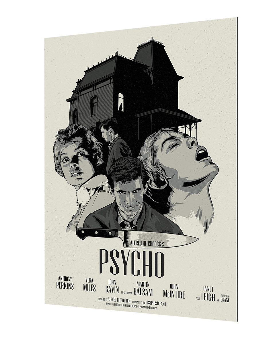 Psycho Movie-cranio, print-Alu Dibond 3mm-40 x 60 cm-BLUE SHAKER