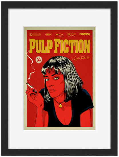 Pulp Fiction Movie-cranio, print-Framed Print-30 x 40 cm-BLUE SHAKER