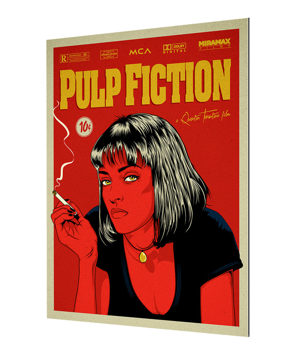 Pulp Fiction Movie-cranio, print-Alu Dibond 3mm-40 x 60 cm-BLUE SHAKER