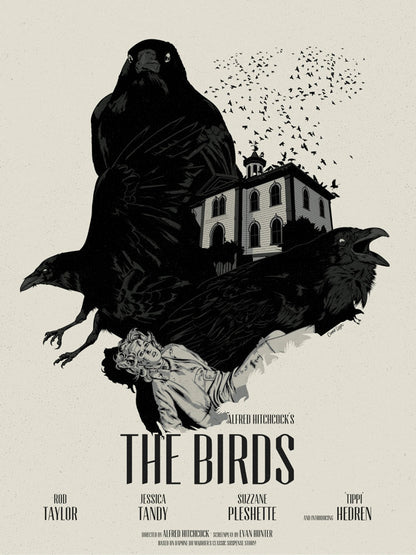 The Birds Movie-cranio, print-Print-30 x 40 cm-BLUE SHAKER
