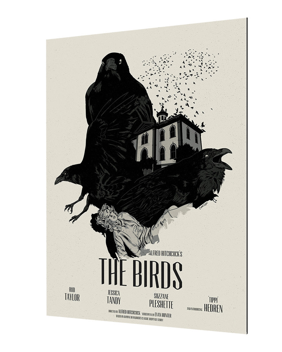 The Birds Movie-cranio, print-Alu Dibond 3mm-40 x 60 cm-BLUE SHAKER