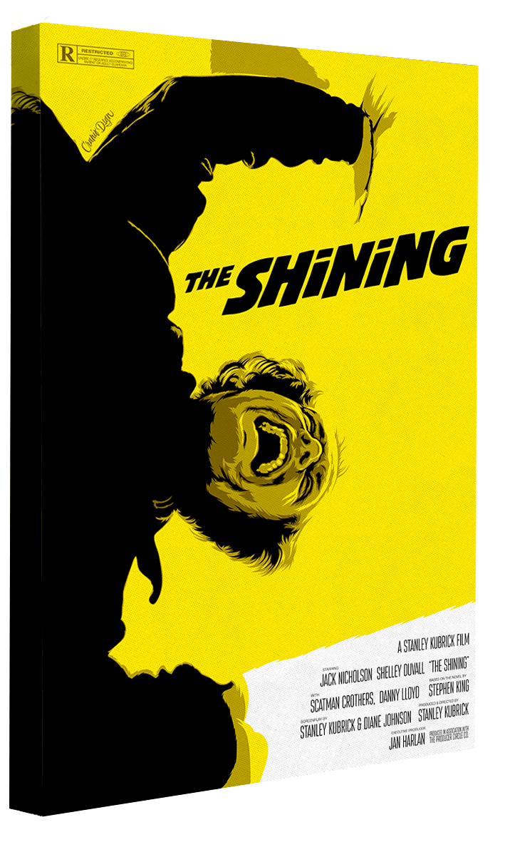 The Shining Yellow-cranio, print-Canvas Print - 20 mm Frame-50 x 75 cm-BLUE SHAKER