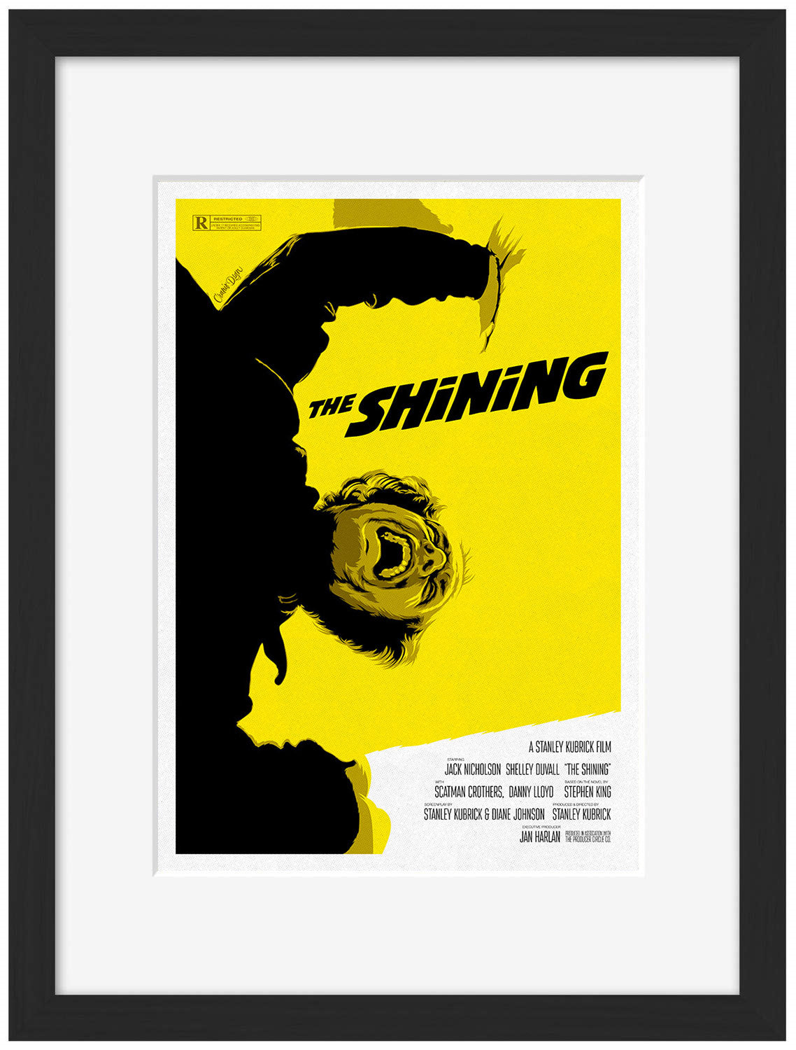 The Shining Yellow-cranio, print-Framed Print-30 x 40 cm-BLUE SHAKER