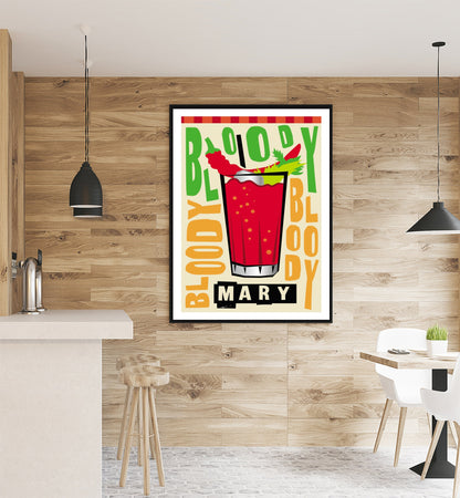 Bloody Mary-cocktails, print-BLUE SHAKER