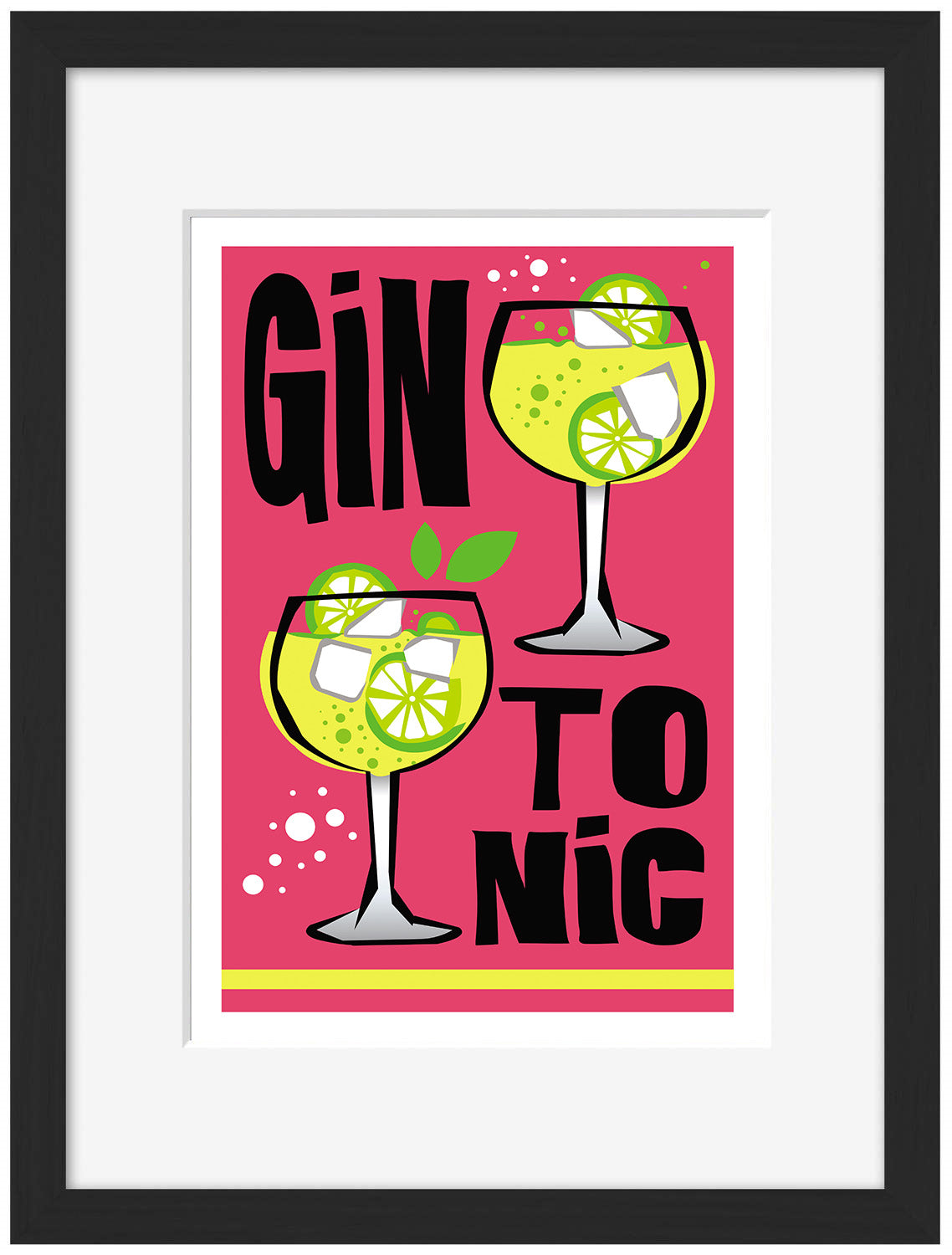 Gin Tonic-cocktails, print-Framed Print-30 x 40 cm-BLUE SHAKER