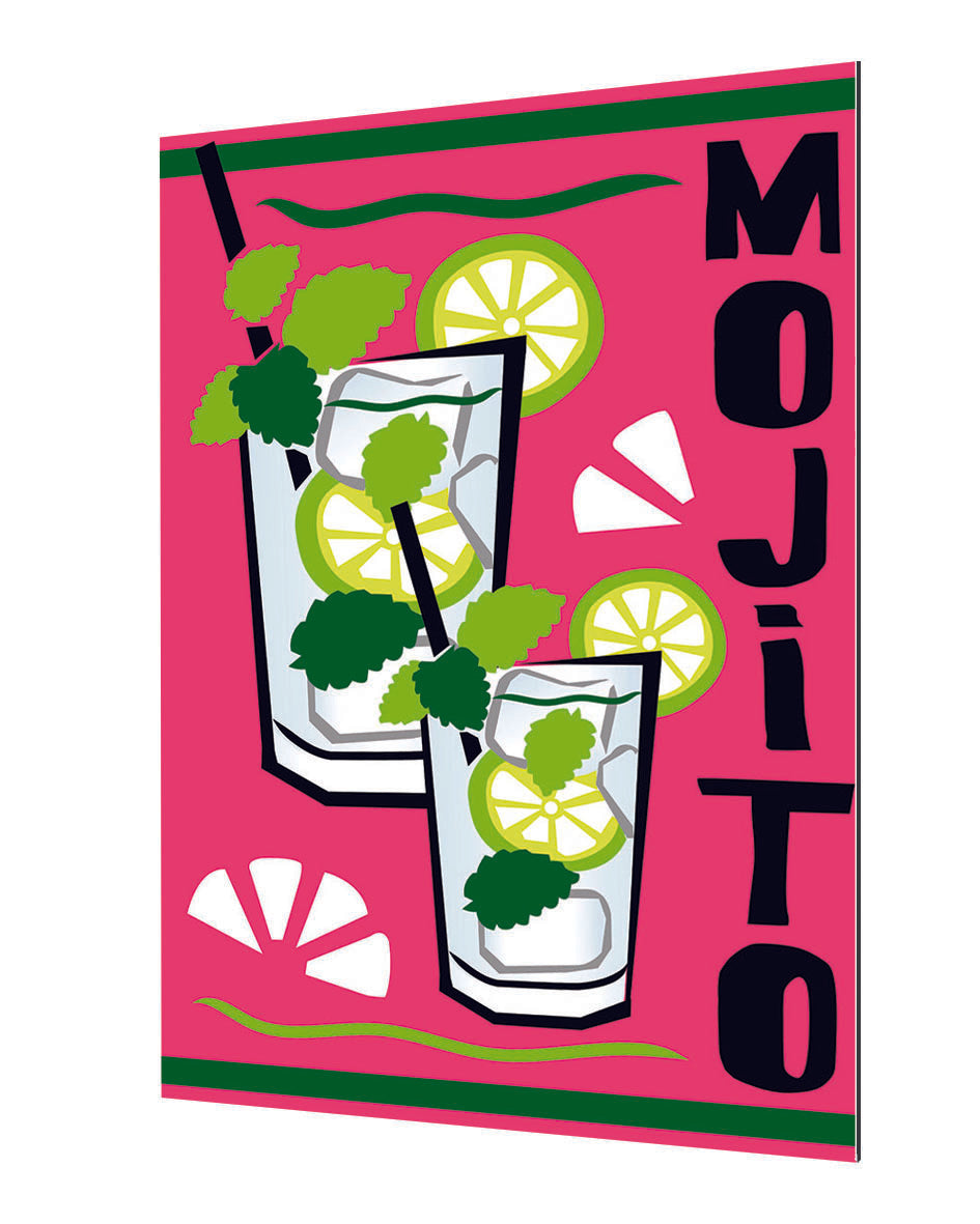 Mojito-cocktails, print-Alu Dibond 3mm-40 x 60 cm-BLUE SHAKER