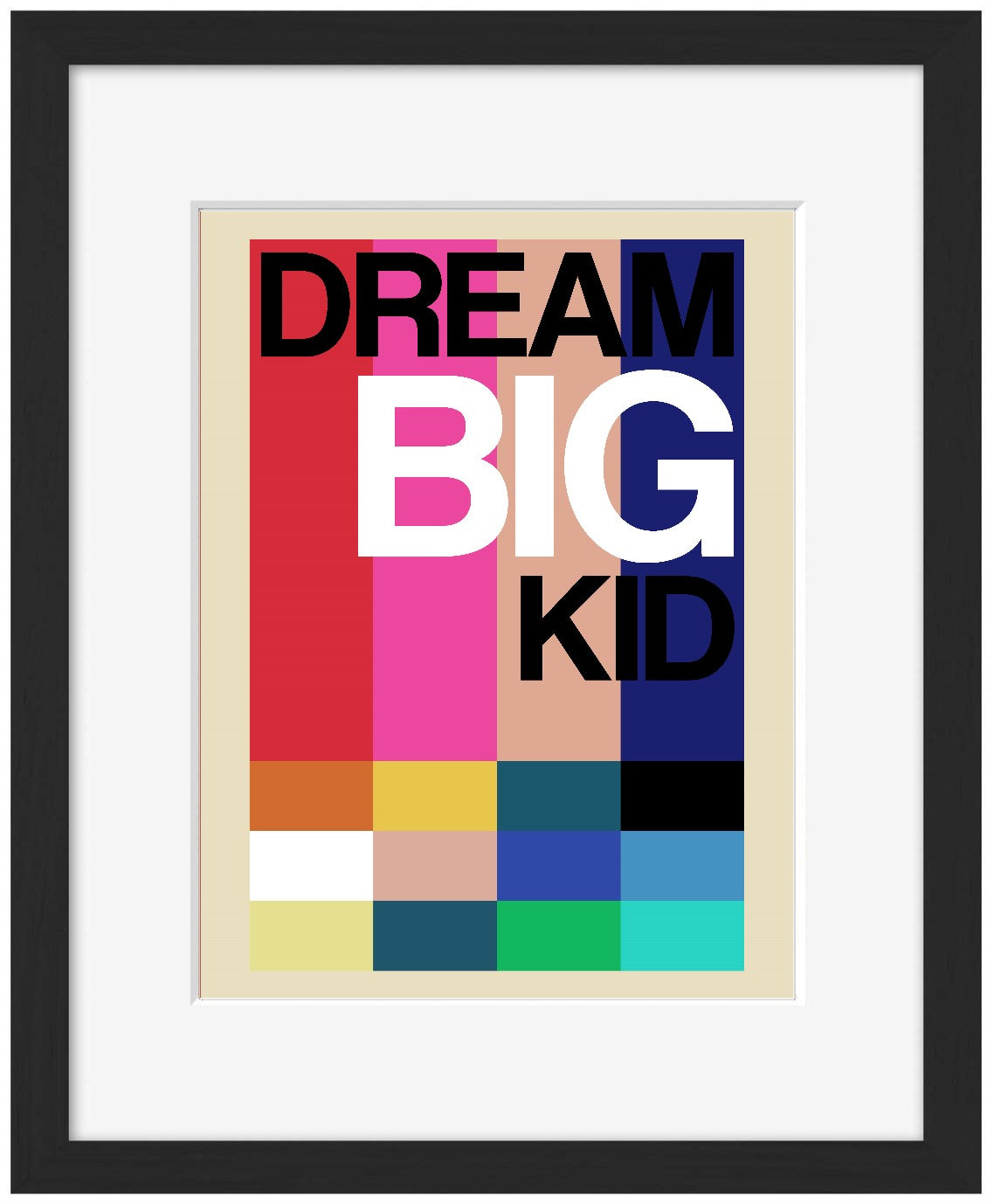 Dream Big Kid-frances-collett, print-Framed Print-30 x 40 cm-BLUE SHAKER