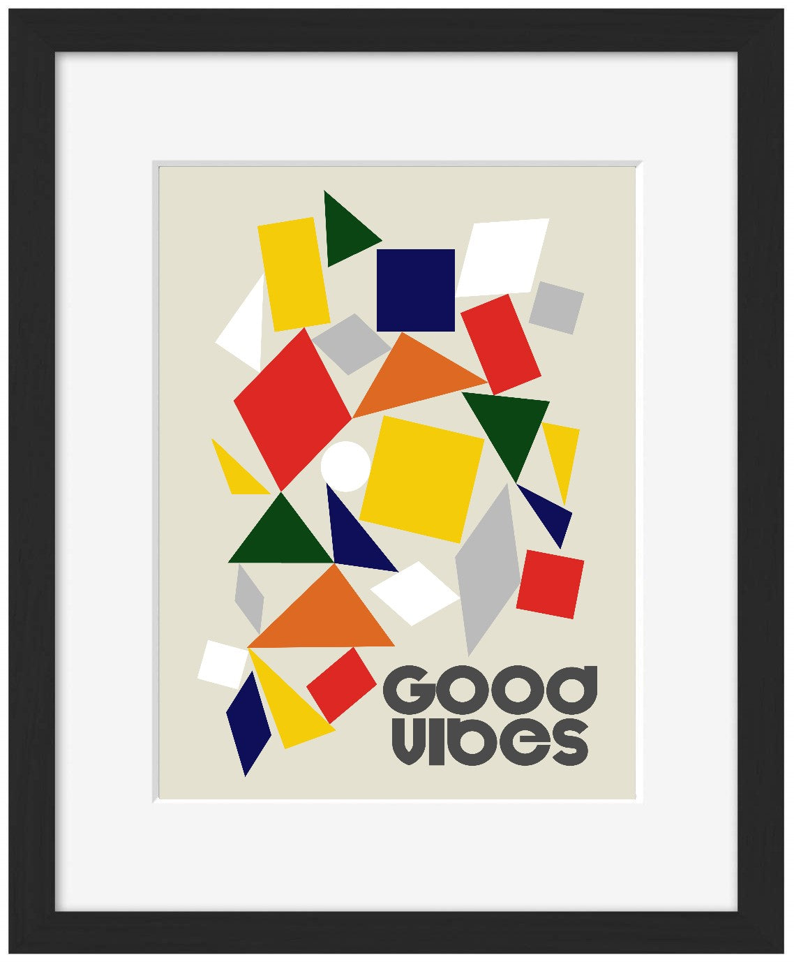 Good Vibes Pieces-frances-collett, print-Framed Print-30 x 40 cm-BLUE SHAKER