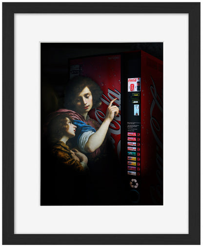 Vending Machine-jose-luis-guerrero, print-Framed Print-30 x 40 cm-BLUE SHAKER