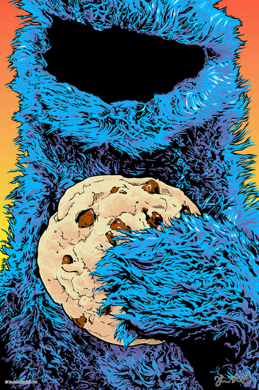 Cookie Monster-joshua-budich, print-Print-30 x 40 cm-BLUE SHAKER
