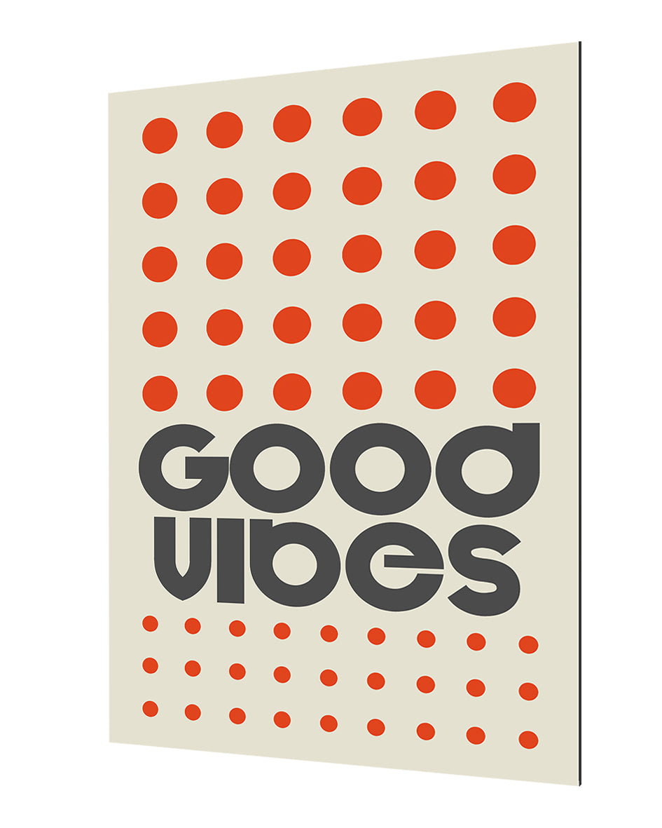 Good Vibes Dots-frances-collett, print-Alu Dibond 3mm-40 x 60 cm-BLUE SHAKER
