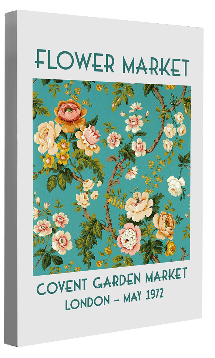 Covent Garden 1972-expositions, print-Canvas Print - 20 mm Frame-50 x 75 cm-BLUE SHAKER