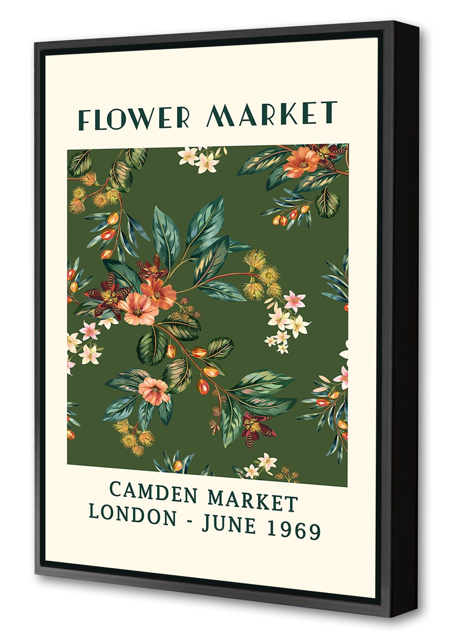 Camden Market 1969-expositions, print-Canvas Print with Box Frame-40 x 60 cm-BLUE SHAKER