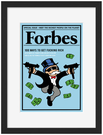 Forbes Fucking rich-forbes, print-Framed Print-30 x 40 cm-BLUE SHAKER