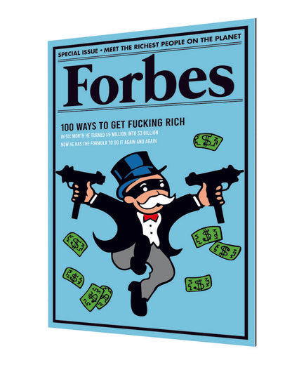 Forbes Fucking rich-forbes, print-Alu Dibond 3mm-40 x 60 cm-BLUE SHAKER