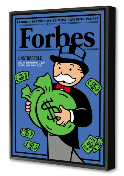 Forbes Unstoppable-forbes, print-Canvas Print with Box Frame-40 x 60 cm-BLUE SHAKER