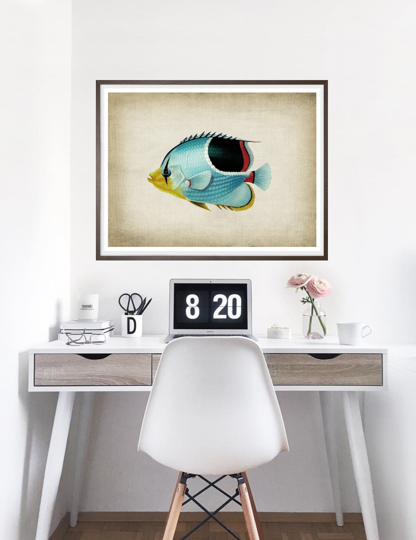 Fish 7-fish, print-BLUE SHAKER