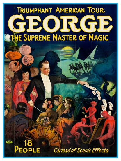 George - Supreme Master of Magic-magic, print-Print-30 x 40 cm-BLUE SHAKER